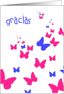 gracias butterflies white card