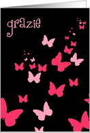 grazie butterflies pink card