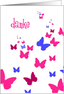 danke butterflies white card