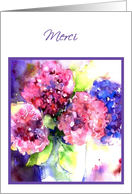 Hydrangea merci card