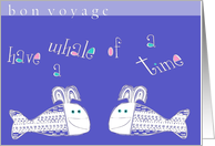 bon voyage whale blue card