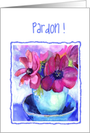 pardon pastel watercolor anemone card