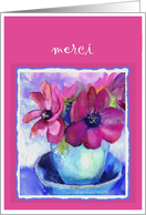 merci anemone purple card