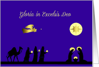 Gloria in Excelsis Deo, Christian Christmas Card, Nativity card