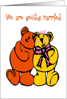 please save the date we are getting married teddy bears card