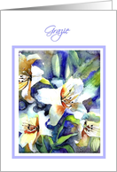 grazie white lilies painting card