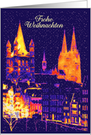 Frohe Weihnachten, Merry Christmas in German, Cathedral card