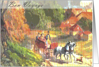 bon voyage coach and horses card