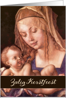 Zalig kerstfeest, Merry Christmas in Dutch, Madonna and child card