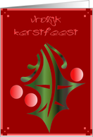 vrolijk kerstfeest hulst holly berries card