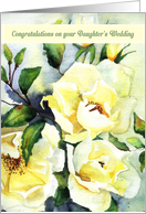 Congratulations on your Daughter’s Wedding, Watercolor White Roses card