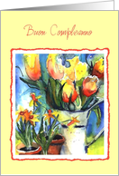 Buon Compleanno tulips card