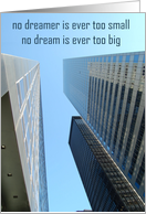 dream big skyscraper card