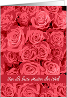 To the best Mom in the World, German Happy Mother’s Day Card, Roses card