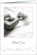 Thank You Birthing Team for Help, Baby Girl, Delivery Baby Girl card