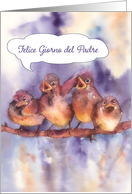 Happy Father’s day in Italian, felice giorno del padre, sparrows card