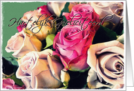 hartelijk gefeliciteerd met je verjaardag cream and pink roses card
