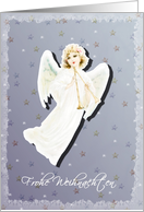 Frohe Weihnachten, Merry Christmas in German, Vintage Angel card