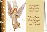 Aunt & Uncle, Luke 2:11, Christmas Blessings, Angel card