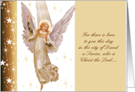 Luke 2:11 christmas blessings for there is born to you this day card