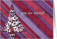 you are invited purple christmas invitation card