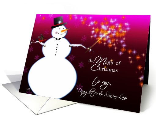 to my daughter and son-in-law the magic of christmas card (491866)