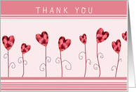 Thank you for a wonderful Dinner, Roses and Hearts card