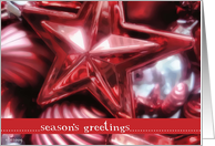 season’s greetings business ornaments red card