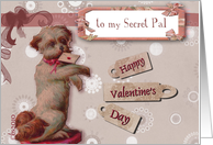 happy valentine’s day to my Secret Pal cute dog card