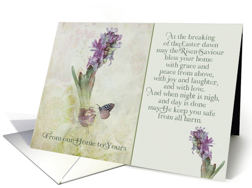 Fom our home to yours, Easter Blessings, hyacinth card (577398)