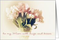 to my mom happy mother’s day soft pale tulips floral still life card
