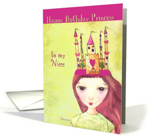 to my niece happy birthday princess card (611563)