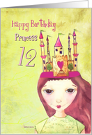 happy 12th birthday princess card