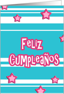 feliz cumpleanos spanish happy birthday stars stripes card