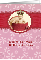 a gift for your little princess new baby girl card