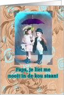 vaderdag dutch happy father’s day dad cute vintage children card