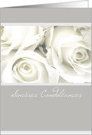 sincres condolances french sympathy card informal form card