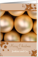merry christmas, customizable christmas card, silver glass ornament, card