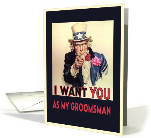 Please be my Groomsman, invitation card, vintage, card (709784)