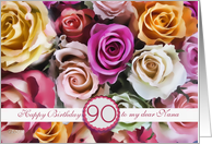 happy 90th birthday, dear nana roses card