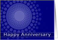 Happy Anniversary, Employee, Business Card, blue polka dots card