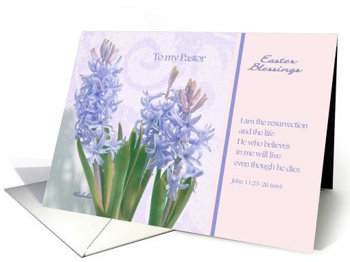 to my pastor, easter blessings, pink crocus flower,... (774381)