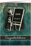 custom date/year, congratulations college graduate, vintage girl card