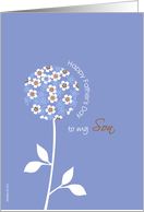 Happy Father’s day to my Son, Graphic blue Flower card