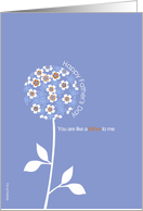 You are like a father to me, happy father’s day card, flower card