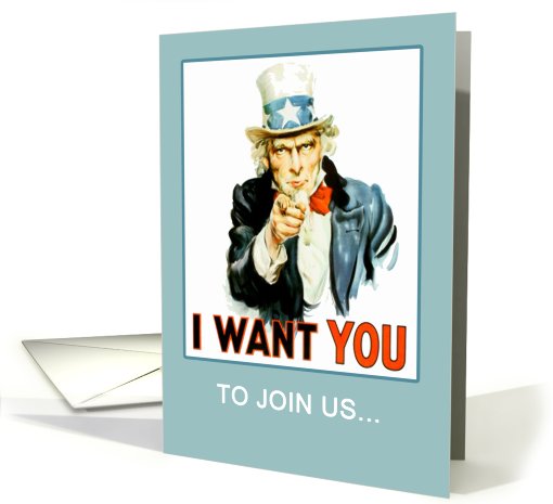 you are invited, father's day luncheon, uncle sam card (826378)