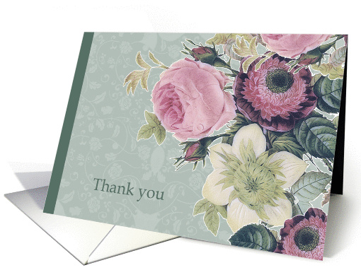Thank you for your sympathy and condolences, flowers card (830783)