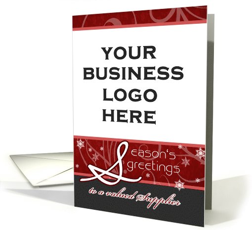 Season's Greetings to a valued supplier, business christmas photo card