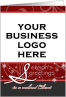 Season’s Greetings to a valued client, business christmas photo card
