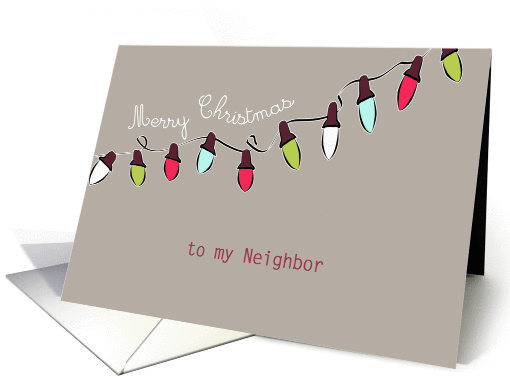 to my Neighbor, Merry Christmas, Christmas lights, red,... (874140)